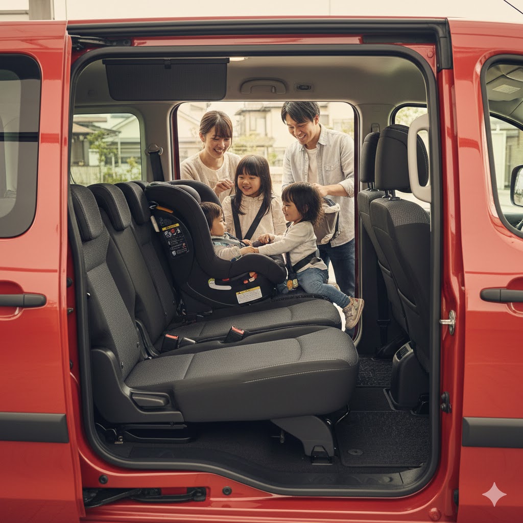 グランカングーの3列目とチャイルドシートの運用術